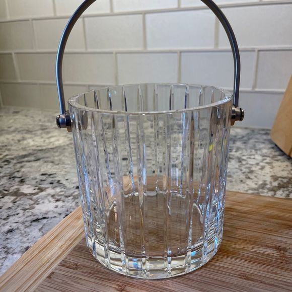 Baccarat Harmonie Crystal Ice Bucket.  Made in France.  Hand Wash. 5”H Beautiful - Picture 9 of 14